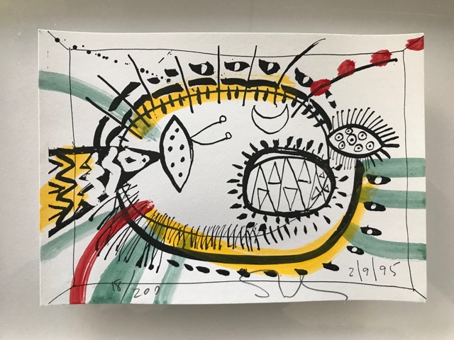 Lot 11 Tony Shiels	'Warrior Cuchulainn'1 995	 hand coloured limited edition print	13x18cm (framed 23x32cm)	reserve &pound;25 