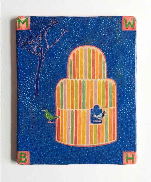 Lot 29Tim Pryke as PSP		'Sanctuary'	oil on gesso primed board	22.5x18.5cm	 reserve &pound;70 @penzancesundaypainter