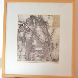 Marion Smylie, Dog's Mercury, Botanical contact print on 200gms watercolour paper, 28x36cm whole piece