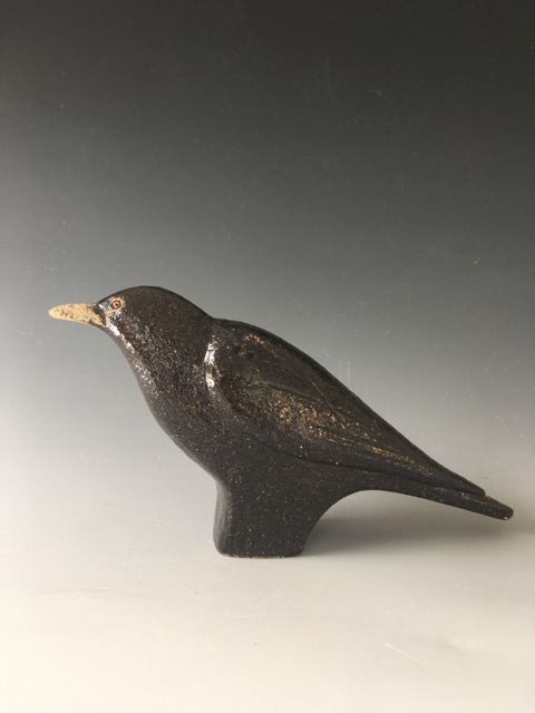 Lot 52 Stephanie Cunningham		'Blackbird' - Ceramic Stoneware 12cm high. Reserve &pound;75 stephaniecunningham.co.uk
