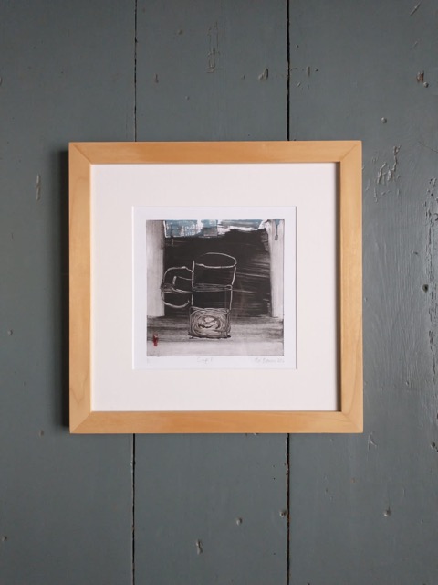 Lot 66 Ros Bason www.rosbason.com - Cup 1 monoprint  31cm x 31cm framed reserve  &pound;55